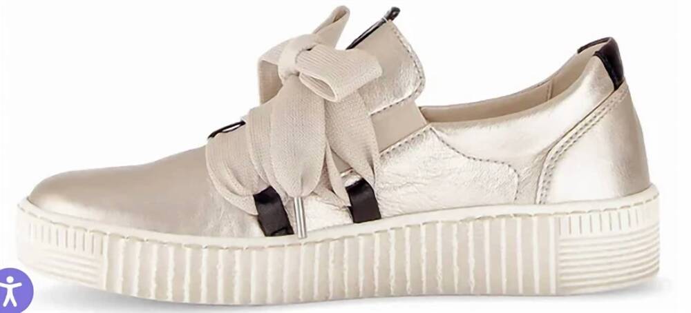 NEW GABOR womens the iconic bow sneaker in puder